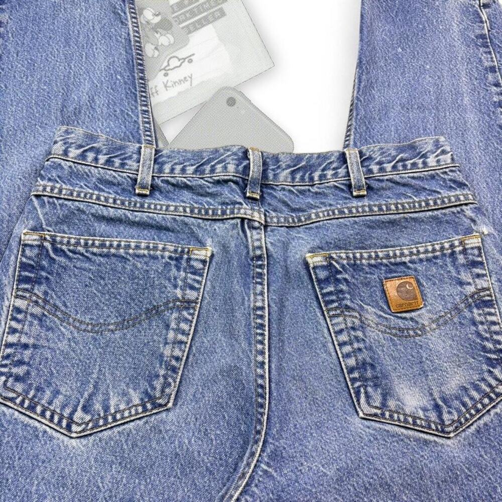 90’s Straight‎ Leg Utility Workwear Leather Tab Carhartt Denim Jeans